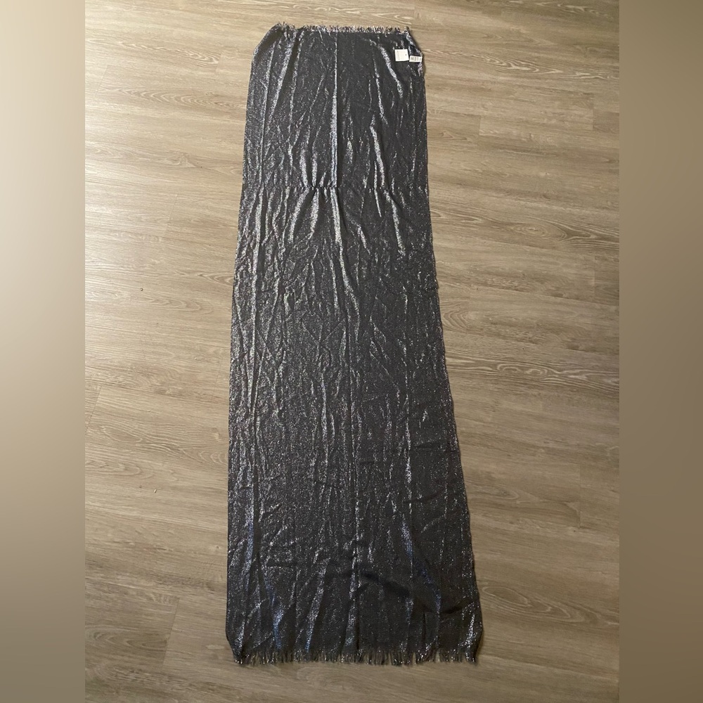Liz Claiborne Black Ruched Pencil Maxi Skirt